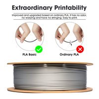 ESUN pla-basic Silver 3D filamen Printer 1.75mm FDM PLA Filament cetak 1 KG/2.2 lb batang plastik 27 warna kualitas tinggi