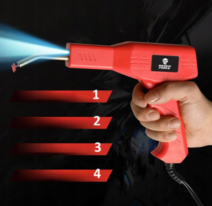 Pistolet de soudage <span class=keywords><strong>plastique</strong></span> pour pare-chocs de voiture 50W, agrafeuse à chaud, 200 agrafes, kit d'outils de réparation de carrosserie automobile - Product Image 1