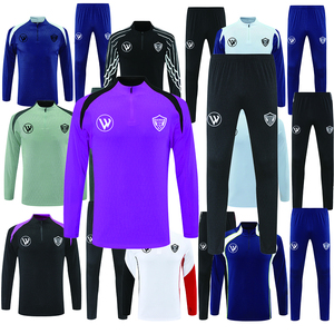 Nuove Tute <span class=keywords><strong>da</strong></span> Allenamento <span class=keywords><strong>Calcio</strong></span> Personalizzate 2526 <span class=keywords><strong>da</strong></span> <span class=keywords><strong>Uomo</strong></span>, Uniformi con Mezza Zip, Tute Sportive a Maniche Lunghe, Kit Sportivi - Product Image 3