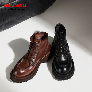 OEM Custom Handmade Men's Formal Desert Boots Waterproof Goodyear Welted Leather Boots New Cowhide Lining <b>Ankle</b> Soft Washed - Product Image 2