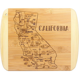 Planche à découper en bambou gravée avec la carte de Californie, plateau de service pour fromage, planche à découper de cuisine, cadeau - Product Image 4