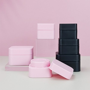 Tarros de plástico PP cuadrados vacíos, negro mate y rosa, de 5g, 10g, 20g, 30g, 50g, al por mayor, para esmalte de uñas en gel y cosméticos. - Product Image 5