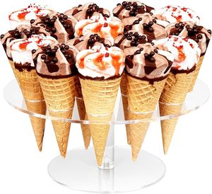 Bandeja Exhibidora <span class=keywords><strong>de</strong></span> Helados Acrílica Móvil Mini Moderna Personalizada, Soporte para Conos Ecológico-0015 - Product Image 4