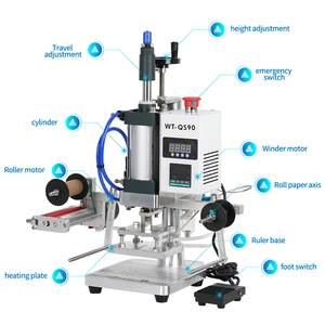 Hot Printer Pneumatic Foil <span class=keywords><strong>Stamping</strong></span> Pressionando Embossing <span class=keywords><strong>Machine</strong></span> para Pvc Leather Wood Custom Logo Bronzing - Product Image 3