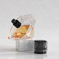 Flacon de parfum en verre de 70 ml de haute qualité, design pierres précieuses, forme diamant en cristal, flacon de parfum vide de luxe en verre