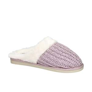 Zapatillas de invierno para mujer Grunland Ci1588 I4 Zapatillas de casa forradas de piel sintética de punto lila - Product Image 6