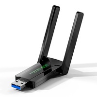 Adaptador WiFi USB 3.0 AC1300 de Doble Banda, Dongle de Red Inalámbrica Externo sin Controladores para PC, Computadora de Escritorio, Laptop, TV Box, en Stock