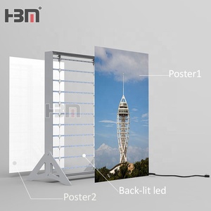 Cadre en aluminium <span class=keywords><strong>immobilier</strong></span> double face publicité caissons lumineux support cadre de profil - Product Image 5