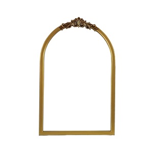 Miroir mural décoratif en métal de style Mid-Century Modern, motif sculpté français, forme arquée, installation facile, sans électricité, pour salle de bain - Product Image 6