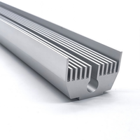 Profil de dissipateur thermique en aluminium extrudé sur mesure 6063 T5, type à ailettes, profil en aluminium pour radiateur, usinage CNC, perçage, découpe