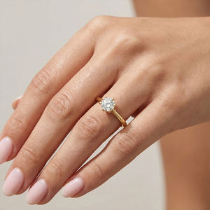 IGI認定 10K/14K/18K ソリッドゴールド 6プロング ラボダイヤモンドリング 2025 高級 クラシック ウェディング パーティー バンド - Product Image 5