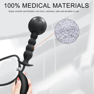 Nouveau Plug Anal Gonflable de 7,68 Pouces à 5 Billes en Silicone Médical Étanche, Idéal pour les Couples, Jouet Sexuel SM, Cadeau - Product Image 5