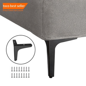 Toco Miếng Đệm Tất Cong Cổ 1/4-20 Miếng Bọc Chân Góc Ghế Sofa Bánh Xe Chân Kim Loại Cho Đồ Nội Thất Màu Kim Loại Hiện Đại - Product Image 4