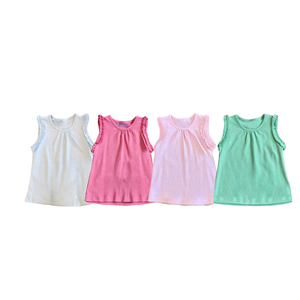 Tenues d'été personnalisées pour petites filles : Ensemble chemise à volants, jupe-short et shorty, couleur unie, style boutique, pour jumelles - Product Image 6