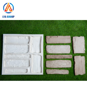 Clôture <span class=keywords><strong>de</strong></span> <span class=keywords><strong>carreaux</strong></span> fins d'extérieur base <span class=keywords><strong>pvc</strong></span> revêtement mural dalle jardin artificiel extérieur moule en pierre - Product Image 2