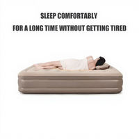 Lit d'air gonflable automatique Highwin pour une personne, design ergonomique, pompe intégrée, matelas pneumatique auto-gonflant