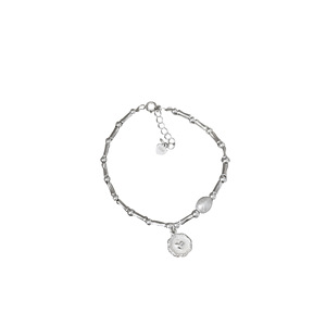 Ensemble collier et bracelet en argent sterling S925 avec perles en forme de cœur, style coréen, bijoux à porter au quotidien - Product Image 5