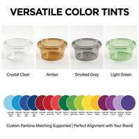 Boîte alimentaire ronde en plastique PET transparent sur mesure avec procédé de thermoformage et logo personnalisé pour l'emballage de salades de fruits et légumes