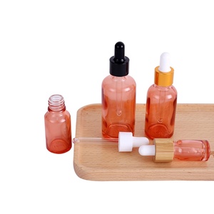 Flacon compte-gouttes en verre coloré rose dégradé personnalisé pour huile cosmétique, essence, sérum - Product Image 2