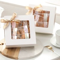 Boîtes d'emballage alimentaire en carton blanc écologiques pour sushis, beignets, pâtisseries, gâteaux, biscuits, tartes aux œufs