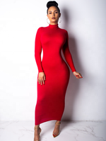 Nouvelle arrivée d'automne, robe longue moulante pour femme, vêtements décontractés tendance, grande taille, robe de soirée basique
