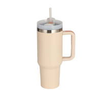Gobelet isotherme à double paroi en acier inoxydable de 40 oz H1.0 H2.0 avec poignée et couvercle anti-fuite, expédié depuis l'entrepôt américain
