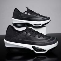 Chaussures de sport pour hommes en maille PU, légères, avec amorti doux et absorption des chocs, semelle épaisse, 4 couleurs, en stock, prêtes à être expédiées