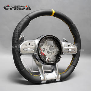 Convient pour Mercedes Benz <span class=keywords><strong>CL</strong></span> ClS CLA a E S Classe C C36 G63 C43 W204 W205 W213 W212 W211 C300 W218 Volant en cuir personnalisé - Product Image 2