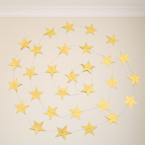 Guirlande de cinq étoiles en papier miroir, petites bannières étoiles, décorations suspendues pour Noël, Thanksgiving, Ramadan, fête, nouveauté - Product Image 3