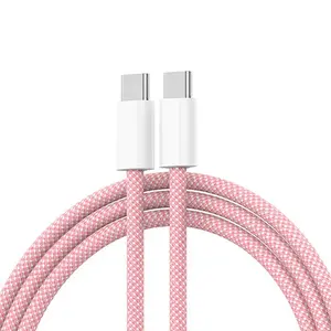 Wholesale 60W Charge Devices Strand Cotton Yarn Braid Factory Original Custom LOGO OD3.5 Quick Charging Data Cables