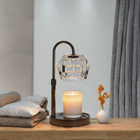 Lampe Chauffe-Cire Électrique Créative en Bambou, Lampe d'Aromathérapie, Lampe de Table Minimaliste de Luxe Faite à la Main avec Impression Typographique pour la Maison