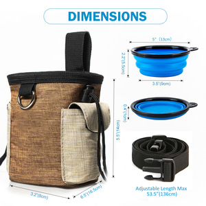 กระเป๋าใส่ขนมสุนัขอเนกประสงค์พร้อมชามพับได้ รับทำโลโก้ตามสั่ง - Product Image 5