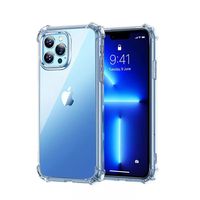 Coque de téléphone portable transparente en TPU souple pour Apple 14, protection contre les chocs, compatible avec iPhone 14 15 16 17 Pro Max