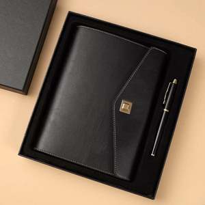 Corporate Promotional Gift Set Luxury Embossed Customized <b>Personalized</b> A5 Notebook <b>Keychain</b> Card Holder Business Gift Men - Product Image 5