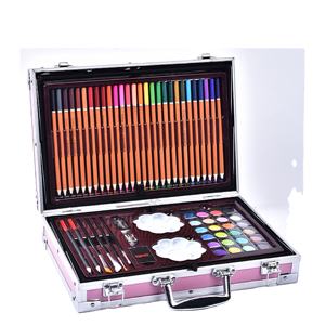 Logo personnalisé professionnel vente à chaud <span class=keywords><strong>en</strong></span> <span class=keywords><strong>ligne</strong></span> 200 pièces Alu Box dessin et peinture Art Set - Product Image 1