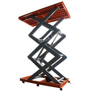 Plateforme élévatrice à <span class=keywords><strong>ciseaux</strong></span> fixe hydraulique, élévateur <span class=keywords><strong>de</strong></span> marchandises haute sécurité pour la manutention des marchandises en entrepôt - Product Image 2