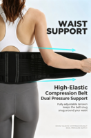 Ceinture de soutien lombaire en acier Nuosenlai pour l'exercice et le fitness - Course à pied, squats, amincissement de l'abdomen