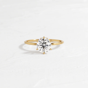 Bague de fiançailles en or massif 14k 18k avec diamant de laboratoire certifié IGI CVD HPHT pour femme, 2ct 3ct VVS, bijoux sur mesure - Product Image 1