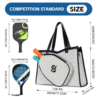 Sac de raquette de pickleball multifonctionnel en PU de haute qualité, grand sac de raquette de pickleball, sac de padel