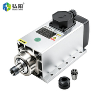 DETON 3.5KW Ensemble de broche carrée refroidie par air 18000 tr/min 300 Hz ER20-A, ensemble de six moteurs à joint nasal pour machines-outils CNC