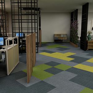 Dalles de moquette modulaires carrées de luxe, écologiques, antidérapantes, à emboîtement, avec support en PVC, pour usage hôtelier - Product Image 1