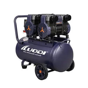 two cylinder compressor motor 4.2HP Portable Silent Air Pump Oil Free Air Compressor with 2 Pumps