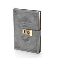 Carnet de notes secret et confidentiel en cuir PU, couverture rigide cousue, avec serrure à combinaison à 3 chiffres et protection de la vie privée