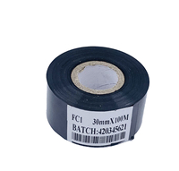Pita Kode Hot Stamping FC1 Fineray Warna Hitam 30mm*100m untuk Mesin Kode, Cetak Tanggal, Nomor Batch, dan Nomor Lot