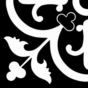 กระเบื้องเซรามิคพอร์ซเลนลายคลาสสิกสีดำและสีขาวสำหรับตกแต่งผนังภายนอกและพื้น - Product Image 1