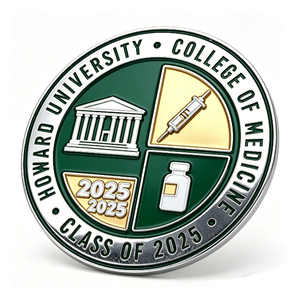 Moneda Conmemorativa Personalizada de la Universidad Médica, Doble Chapado en Aleación de Zinc Esmaltada, para Graduación de la Escuela de Medicina, Año Nuevo Chino, Amor - Product Image 2