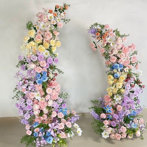 <span class=keywords><strong>Colonne</strong></span> d'arche florale en forme de corne, romantique et atmosphérique, en plastique, idéale <span class=keywords><strong>pour</strong></span> toile de fond de mariage et vitrine de centre commercial - Product Image 5