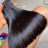 Perruque Lace en Cheveux Humains Vierges Remy Double Drawn 100% Naturels Non Traités, Lisses, Couleur Naturelle, 10-40 pouces, Style Temple Indien