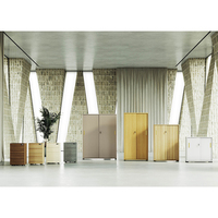 Archivador de pedestal móvil vertical de 3 cajones de metal blanco Actividad de montaje de cerradura digital para personal de almacén de taller de oficina