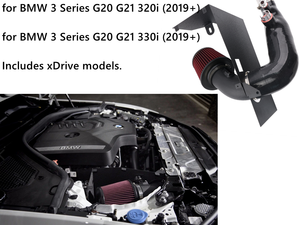 AOSU Nouvelle prise d'air froid en aluminium noir pour 330i G20 B48 2.0L |   BW-B4802 |   Amélioration des performances - Product Image 4